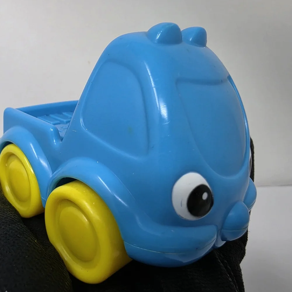 Fisher Price McDonald's Blue Truck Eyes Yellow Wheels Vintage Toy Truck